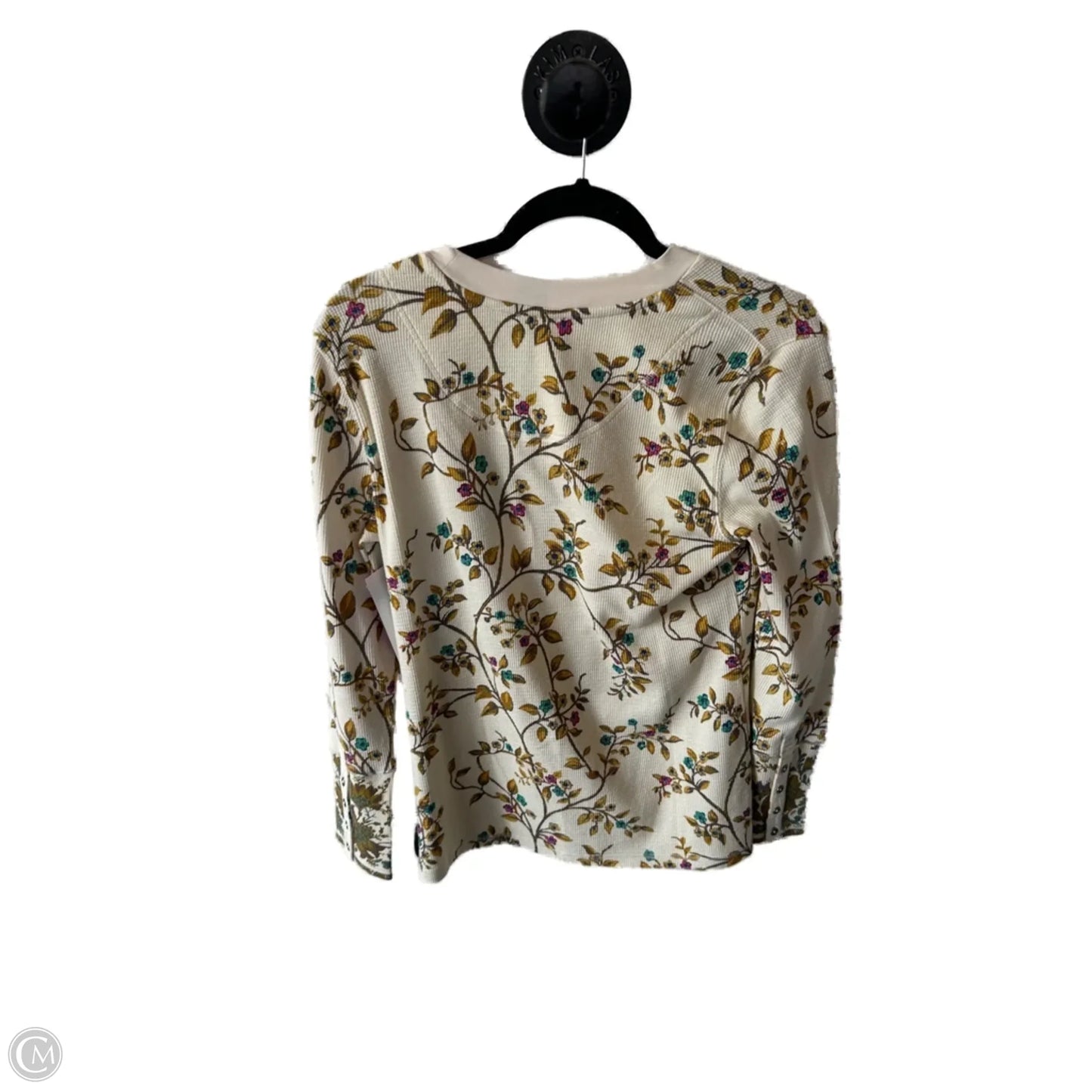 Top Long Sleeve By Sundance In Cream & Yellow, Size: L
