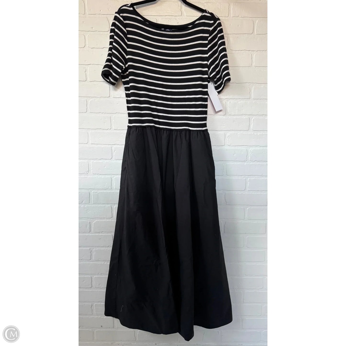Dress Casual Maxi By Gap In Black & White, Size: L