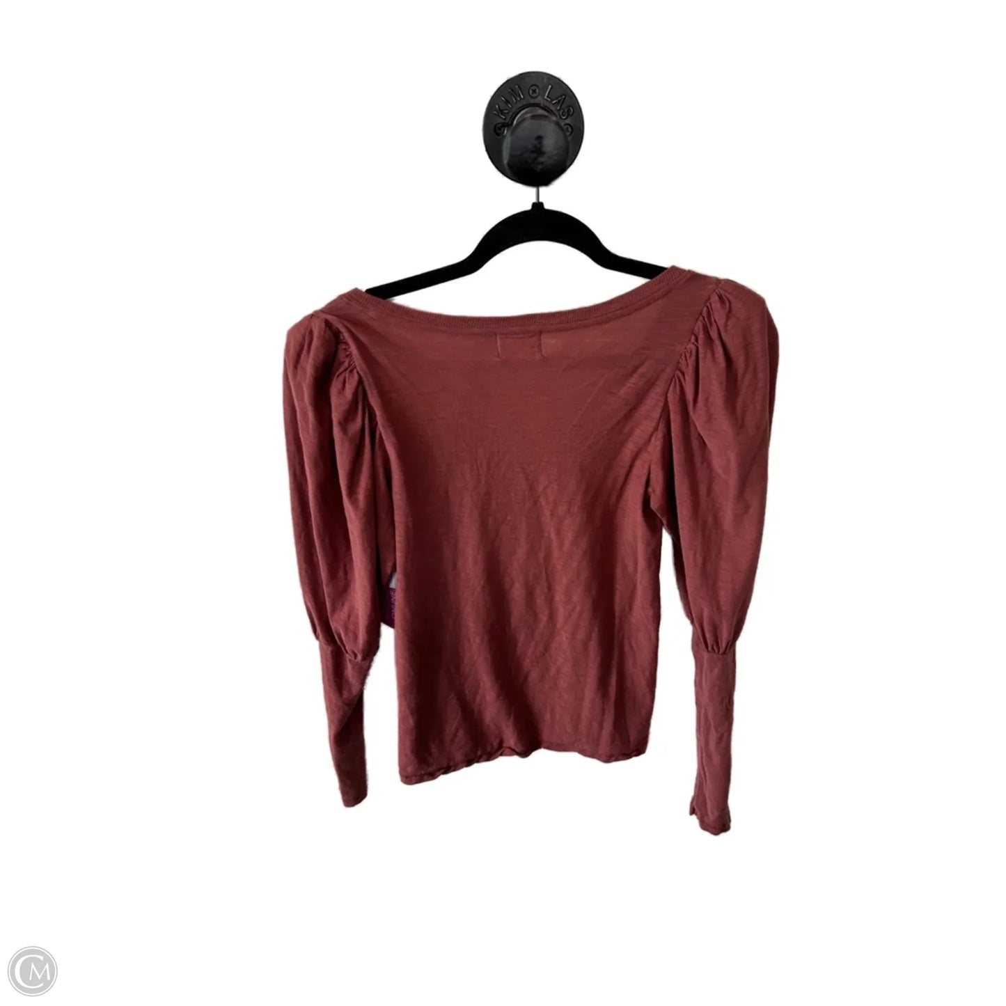 Top Long Sleeve By Nation In Brown, Size: Xs