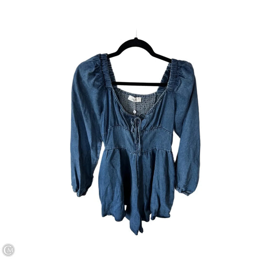 Romper By Sadie & Sage In Blue Denim, Size: S