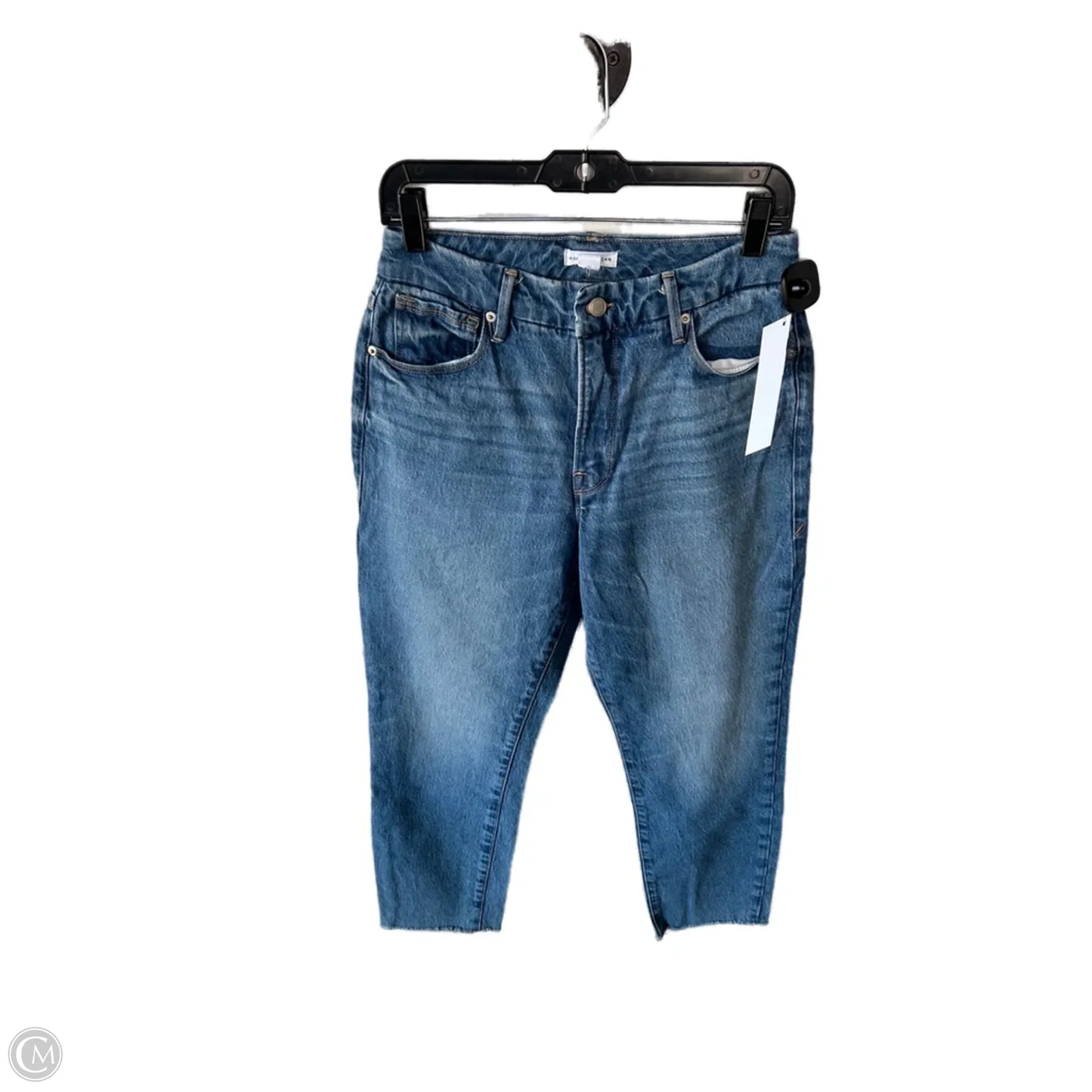 Jeans Straight By Good American In Blue Denim, Size: 4