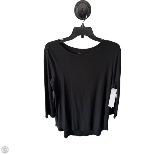 Top Long Sleeve Basic By Joan Vass In Black, Size: M