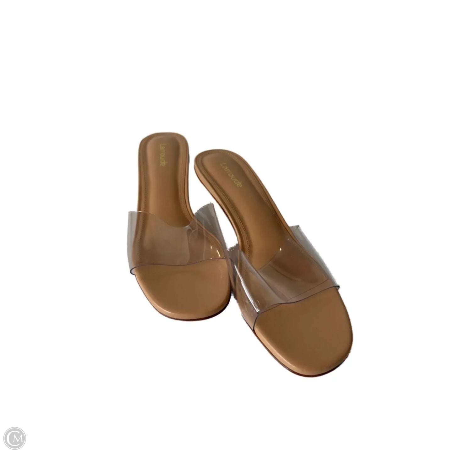 Sandals Heels Block By Clothes Mentor In Clear, Size: 7