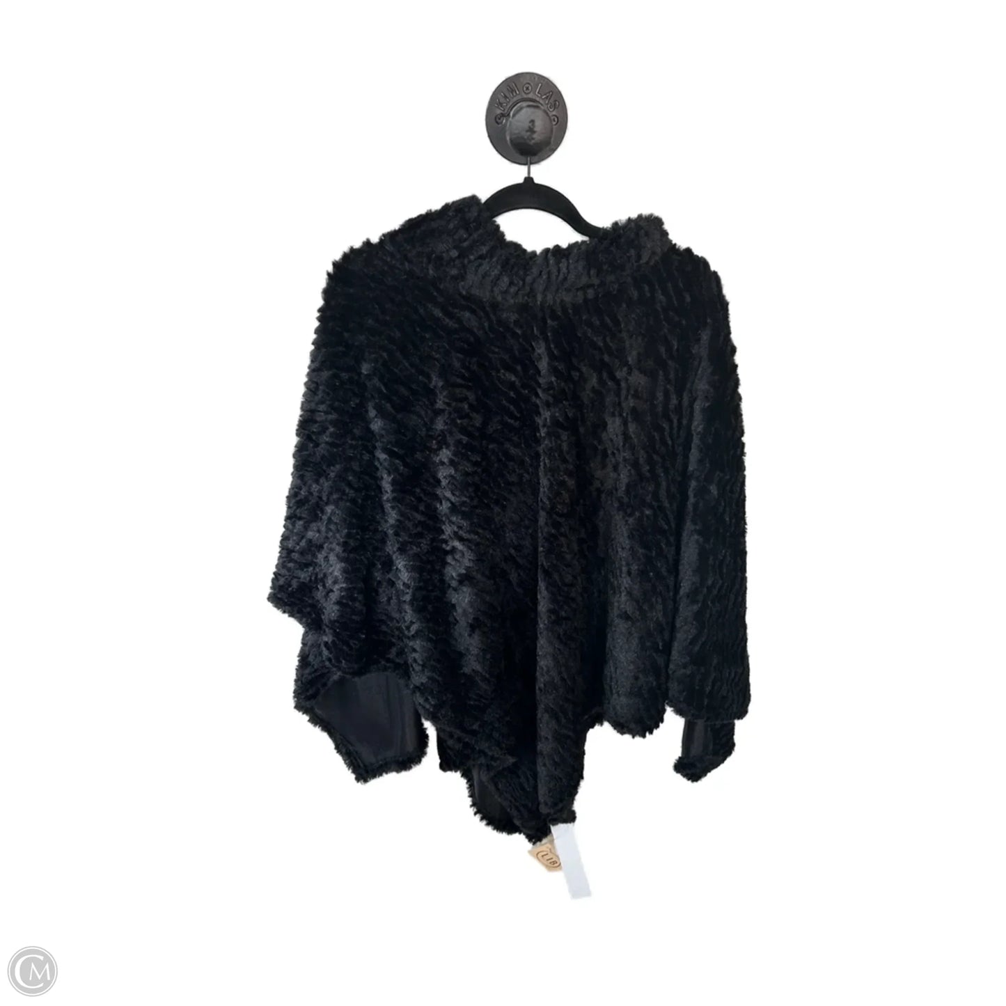 Poncho By Clothes Mentor In Black, Size: Osfm