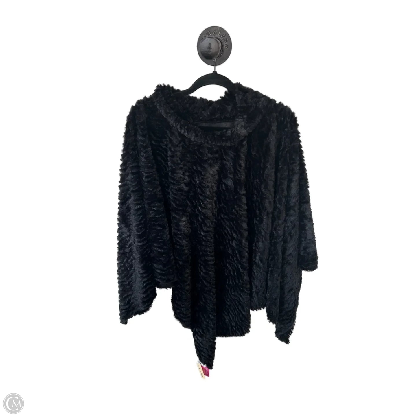 Poncho By Clothes Mentor In Black, Size: Osfm