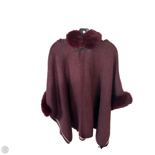 Poncho By Clothes Mentor In Red, Size: Osfm
