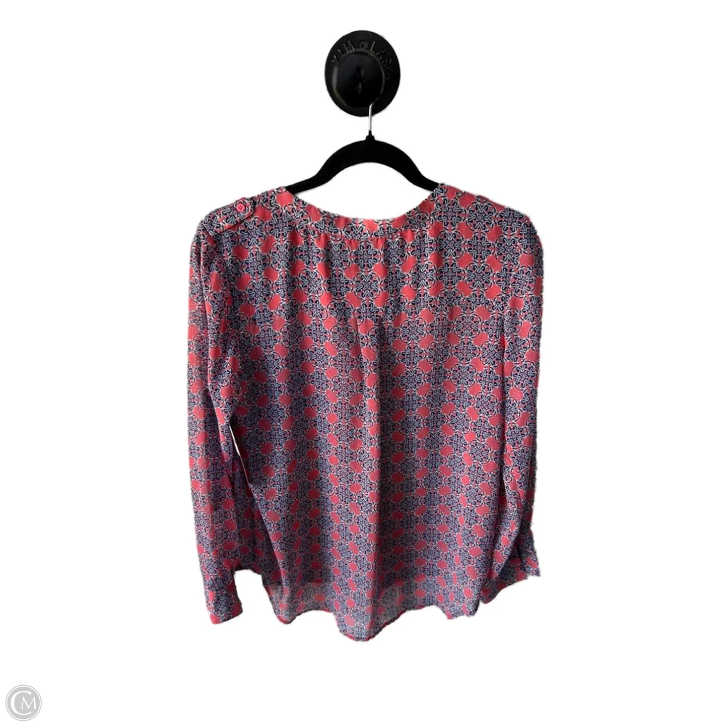 Top Long Sleeve By Collective Concepts In Blue & Pink, Size: M