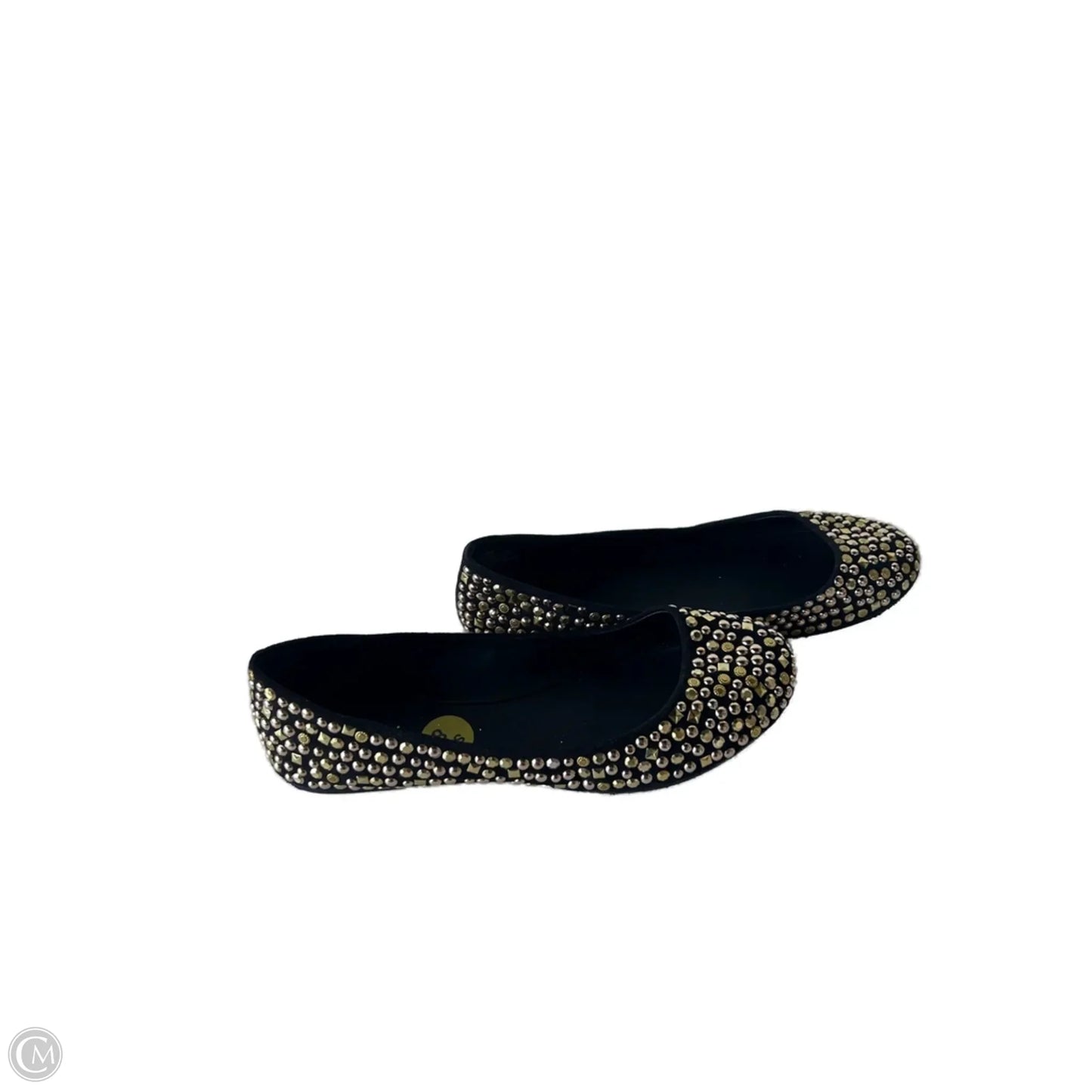 Shoes Flats By Candies In Black & Gold, Size: 8