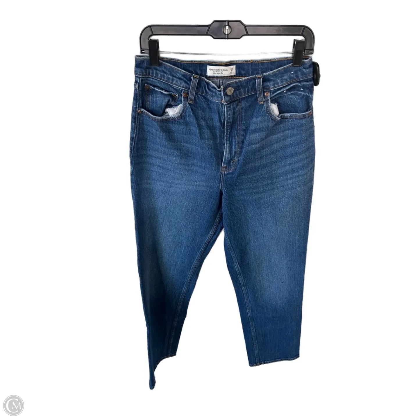 Jeans Straight By Abercrombie And Fitch In Blue Denim, Size: 8