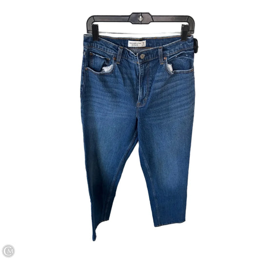 Jeans Straight By Abercrombie And Fitch In Blue Denim, Size: 8