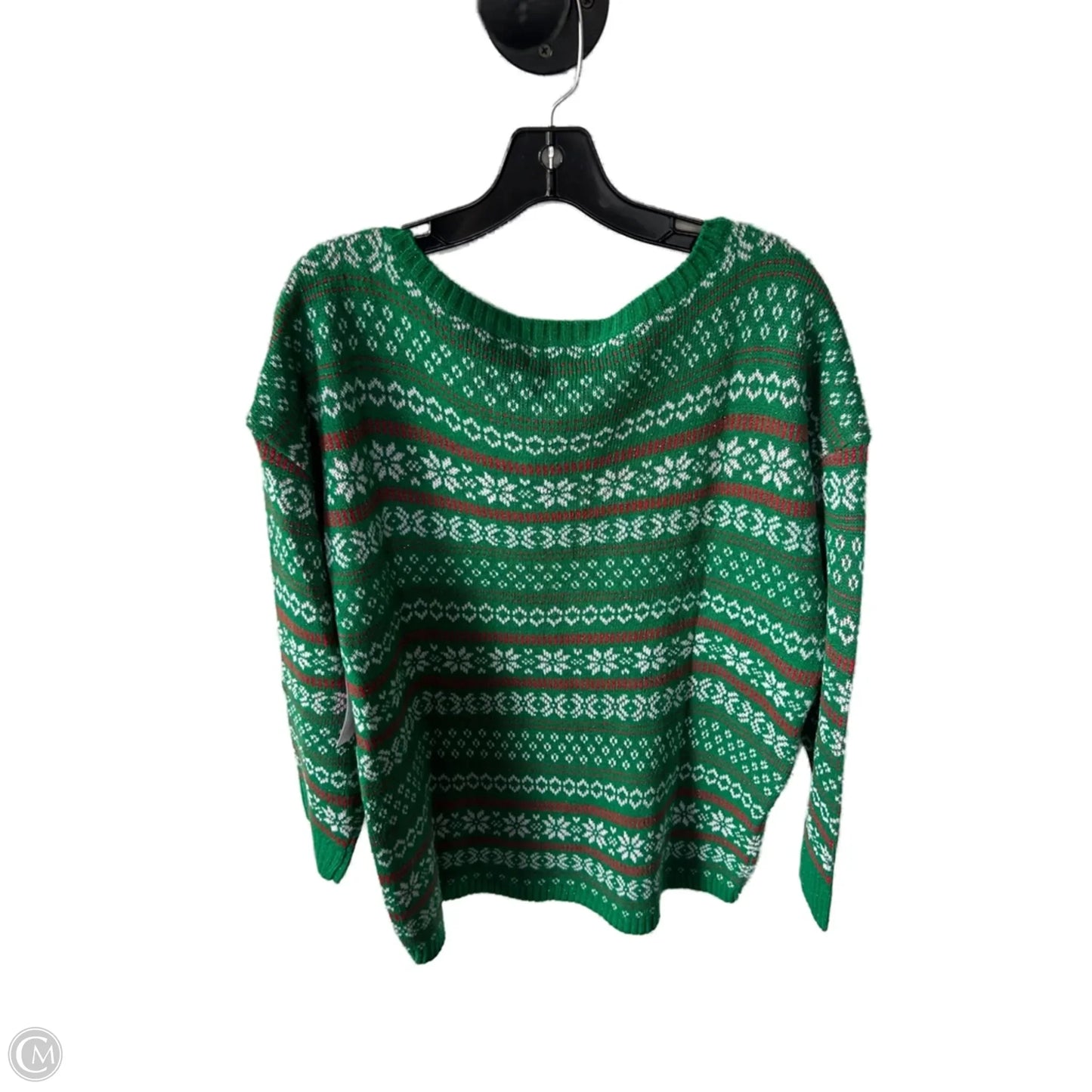 Sweater By Clothes Mentor In Green & Red, Size: 2x
