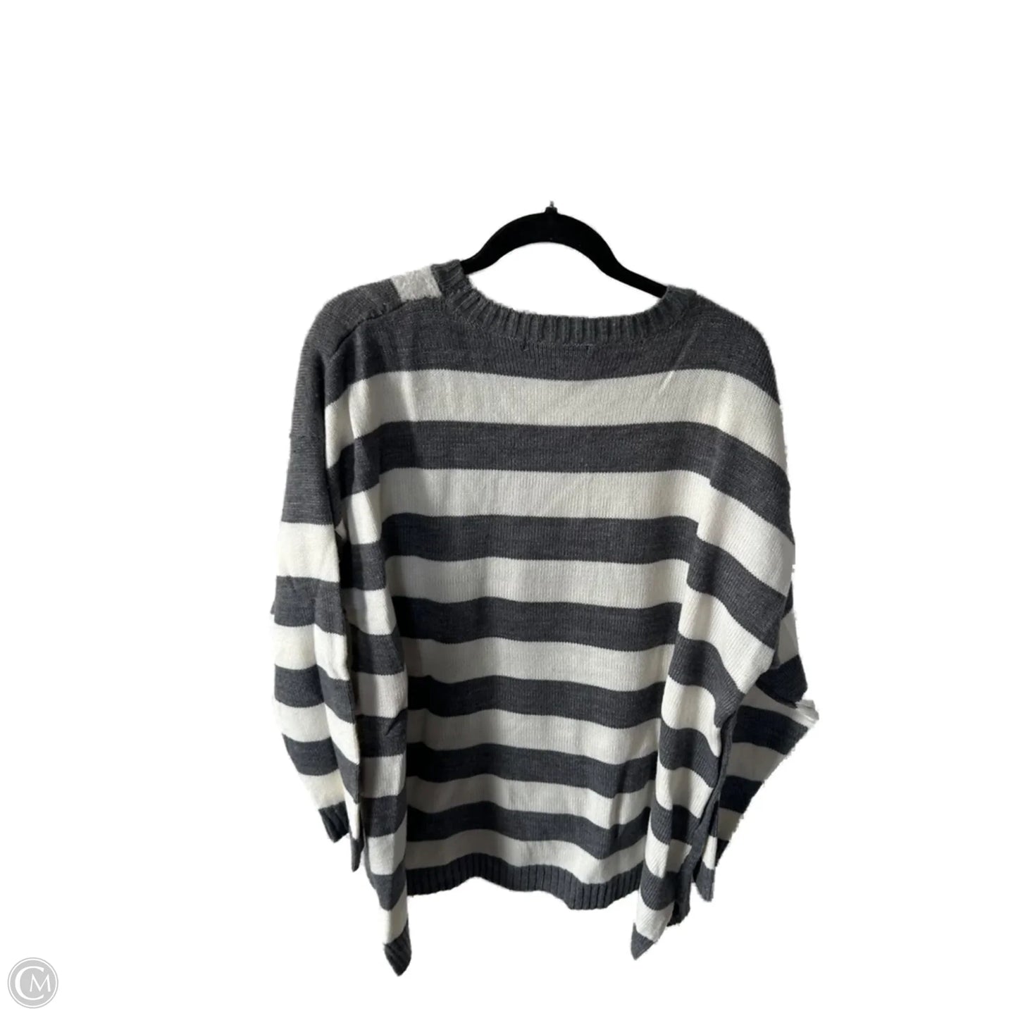 Sweater By United States Sweaters In Grey & Red, Size: 3x