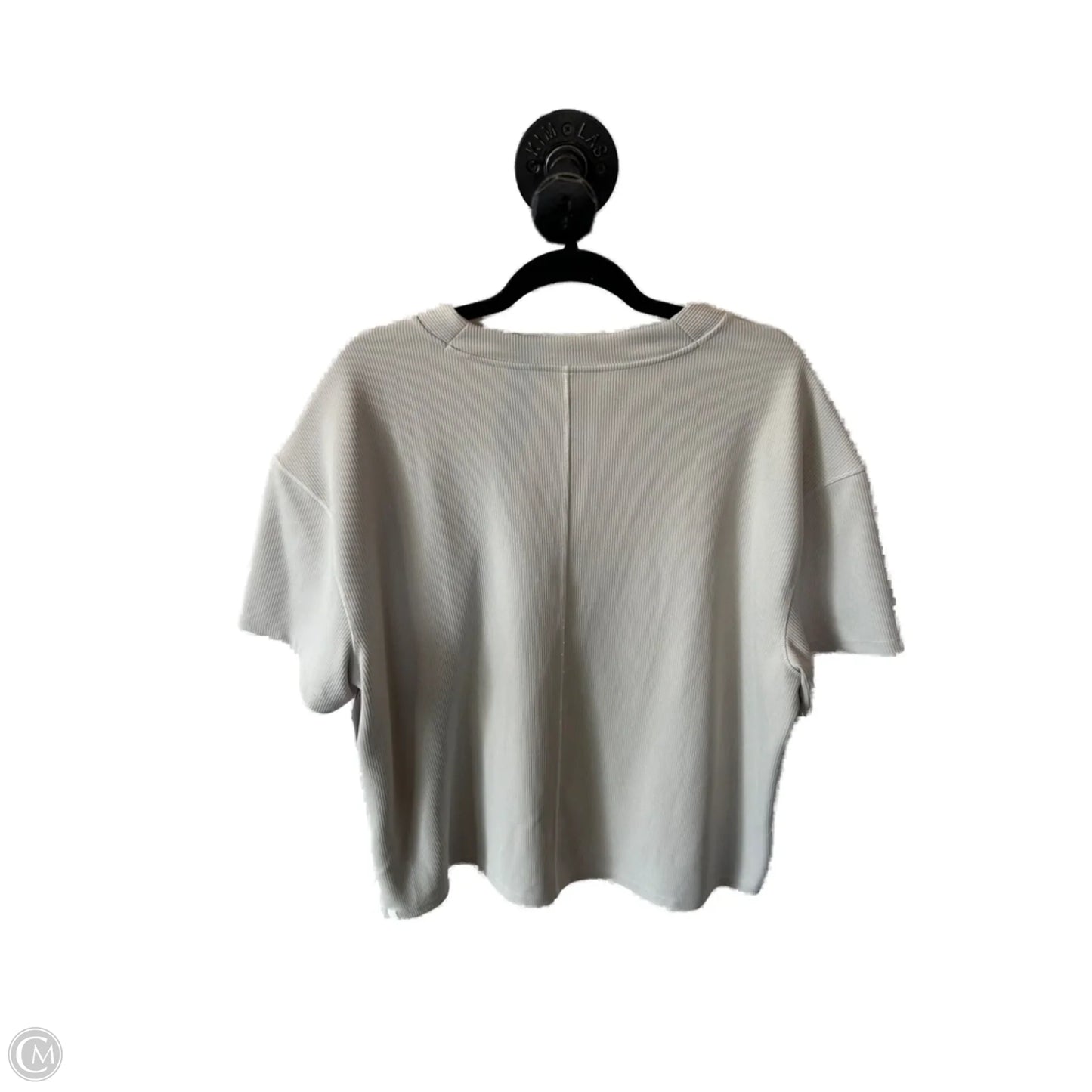 Athletic Top Short Sleeve By Lululemon In Beige, Size: Xl