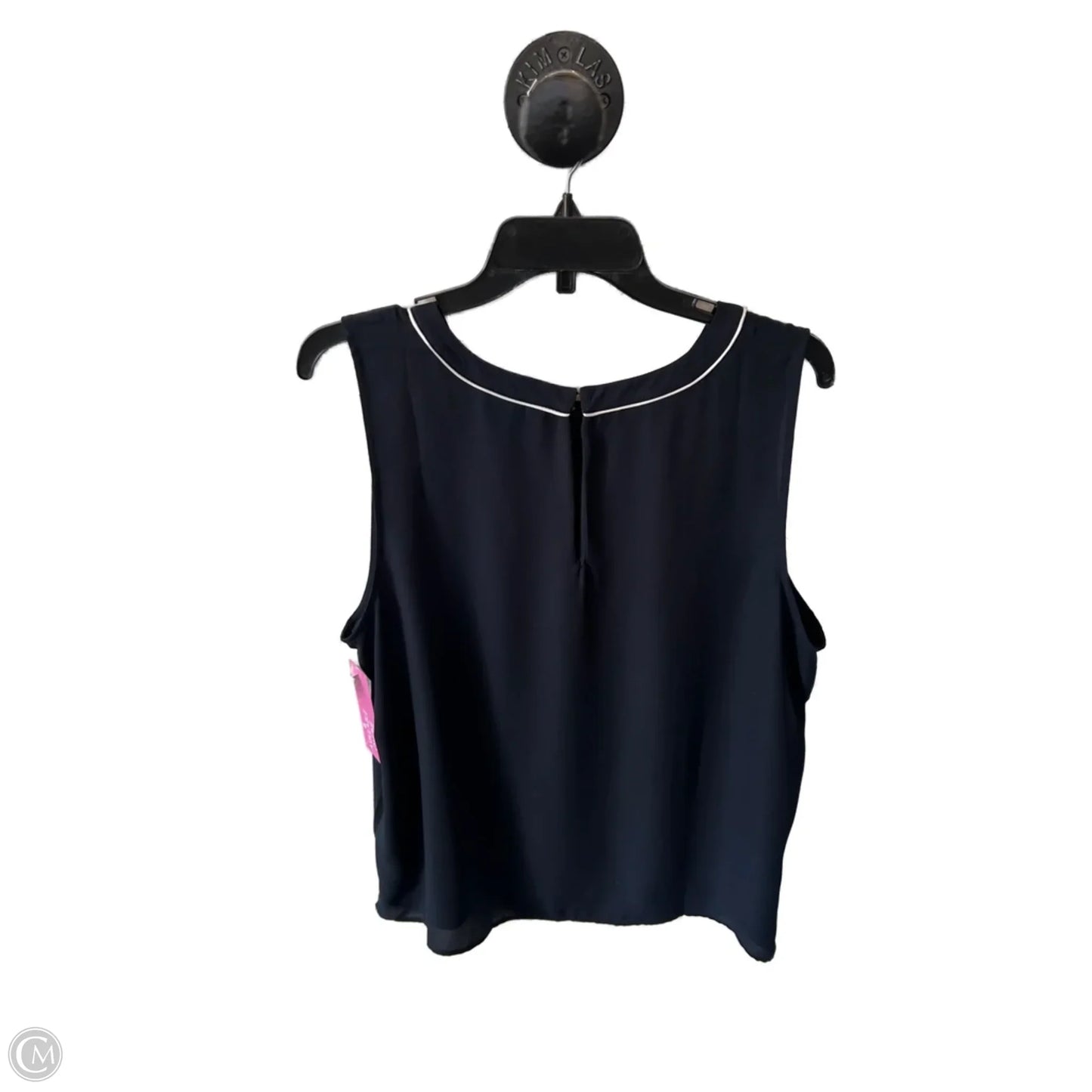 Top Sleeveless By Banana Republic In Blue & White, Size: Xs