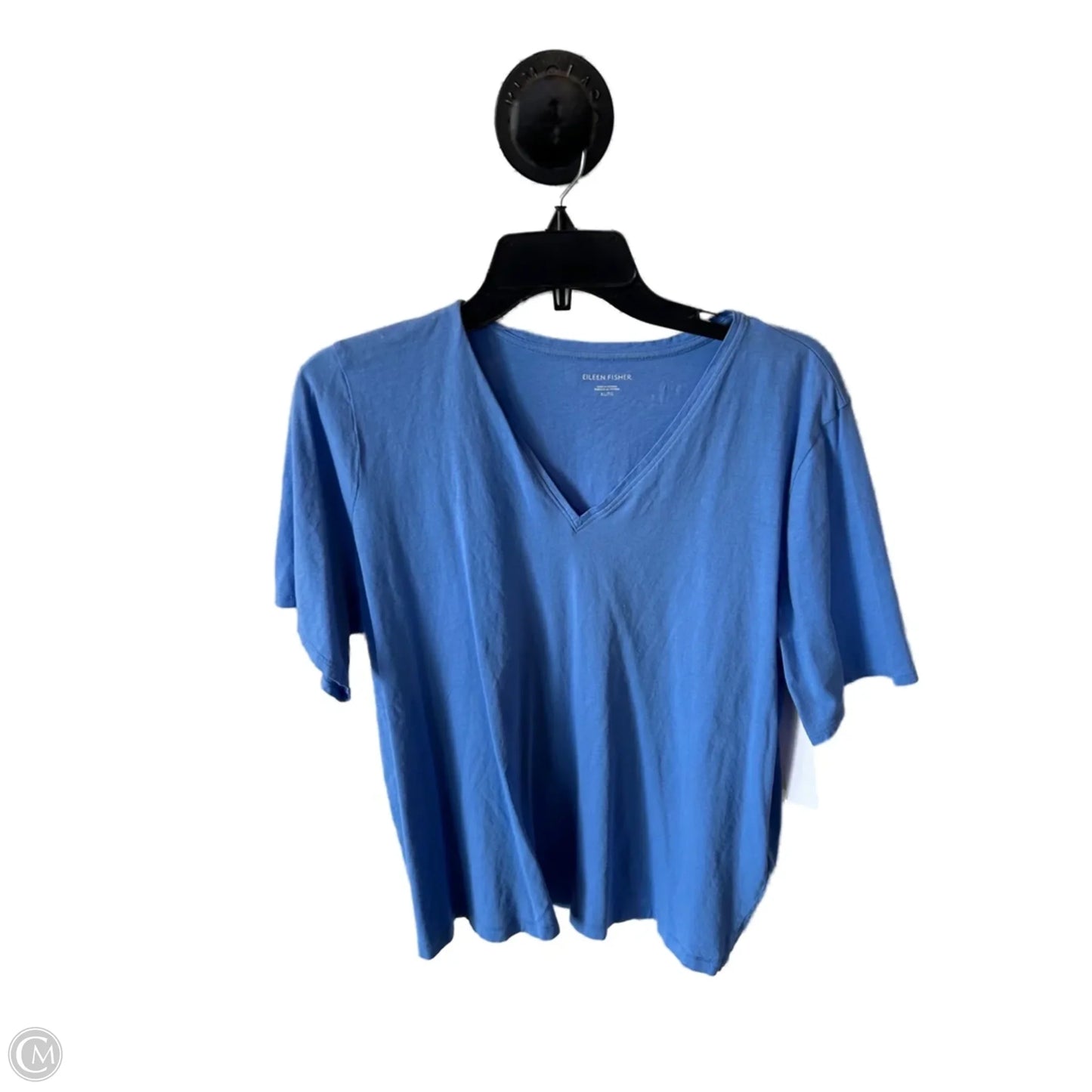 Top Short Sleeve Basic By Eileen Fisher In Blue, Size: Xl