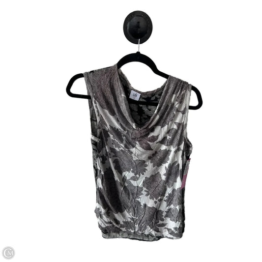 Top Sleeveless By Cabi In Black & Brown, Size: M