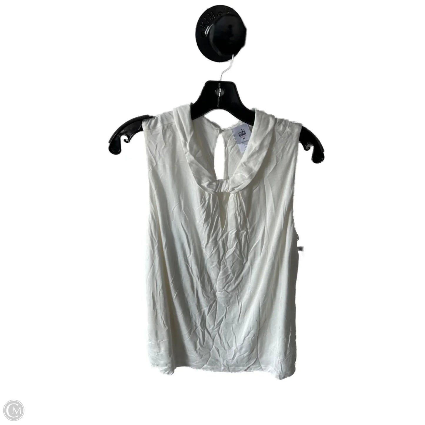 Top Sleeveless By Cabi In White, Size: M