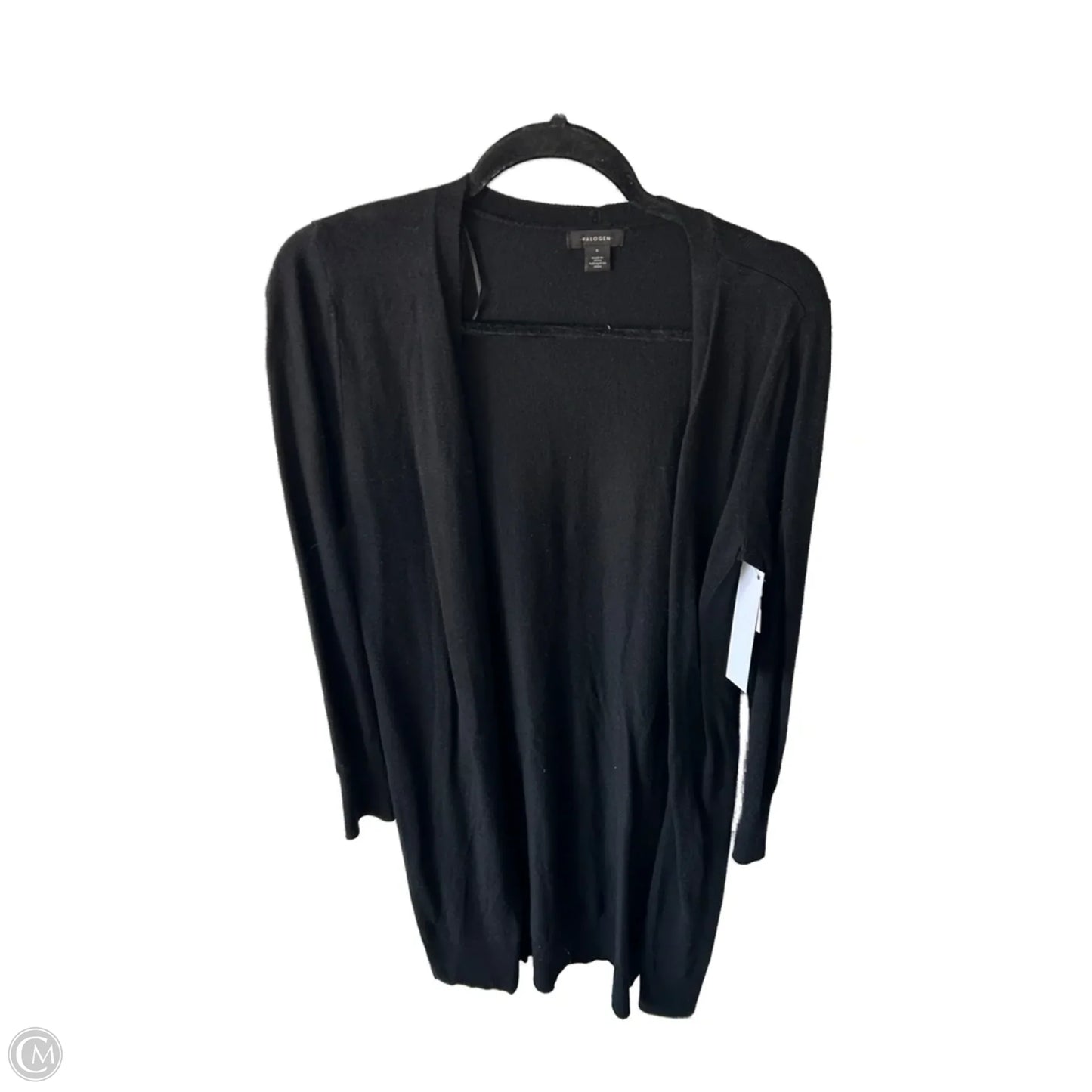 Sweater Cardigan By Halogen In Black, Size: S