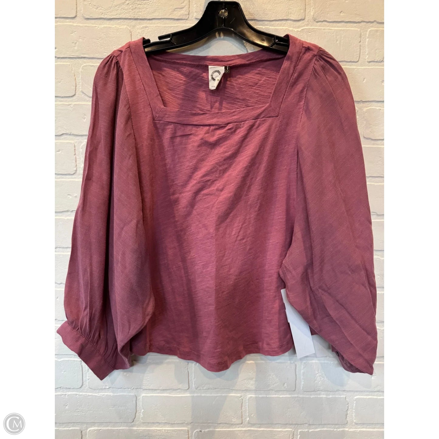 Top Long Sleeve By Anthropologie In Pink, Size: S