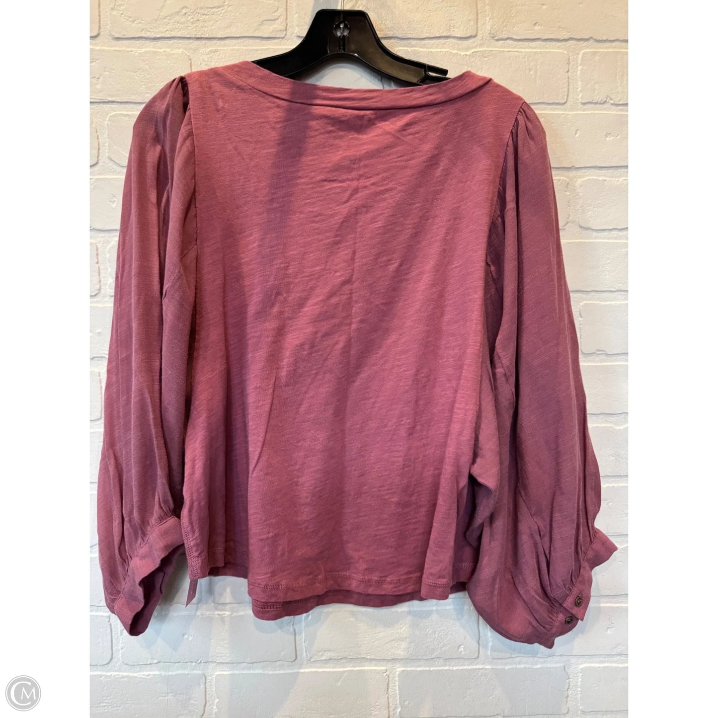 Top Long Sleeve By Anthropologie In Pink, Size: S