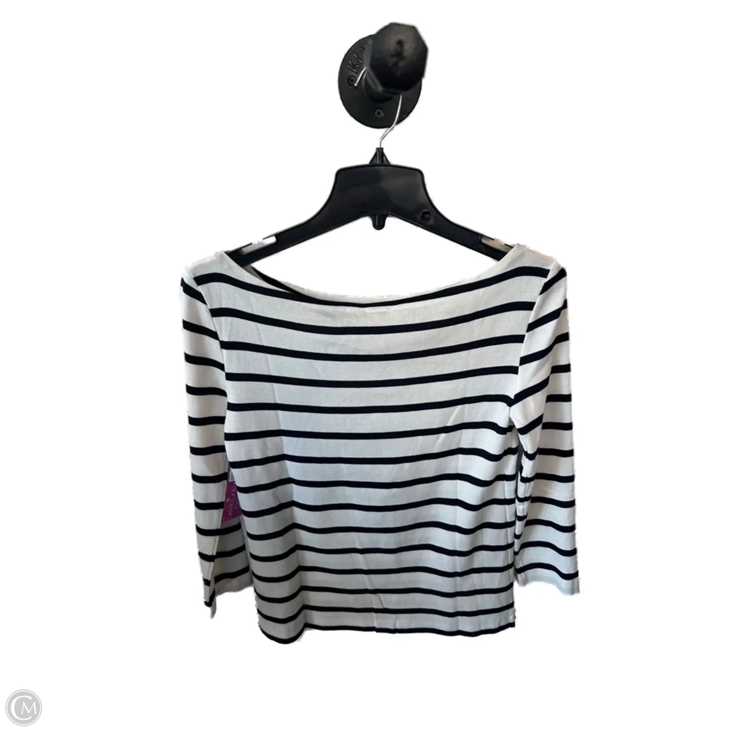 Top Long Sleeve By Polo Ralph Lauren In Black & White, Size: S