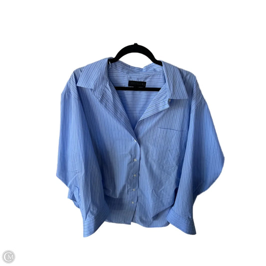 Top Long Sleeve By Zara In Blue, Size: Xl