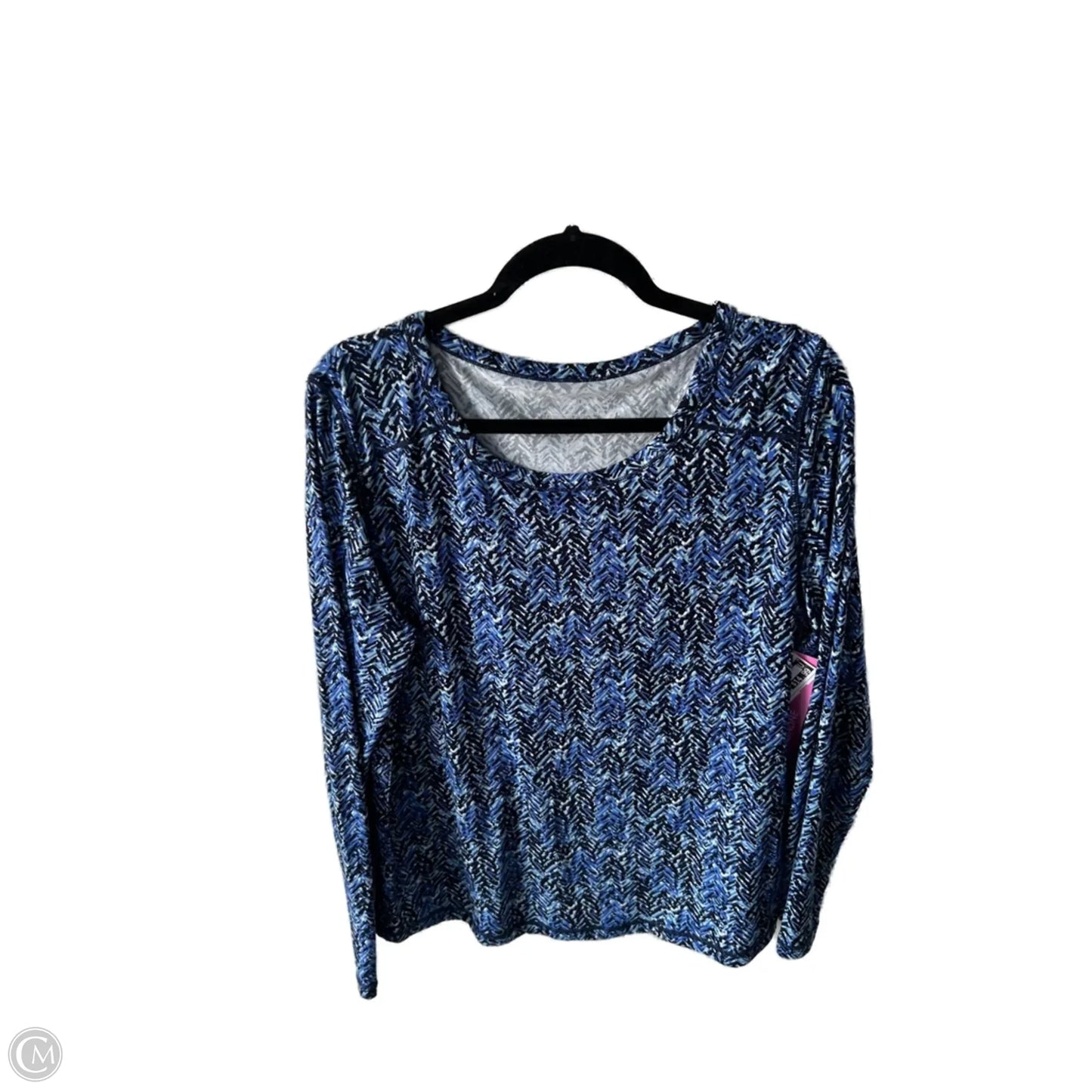 Top Long Sleeve By Talbots In Blue, Size: Xl