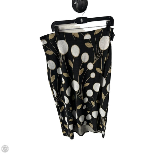 Skirt Maxi By Maeve In Black & Gold, Size: 12