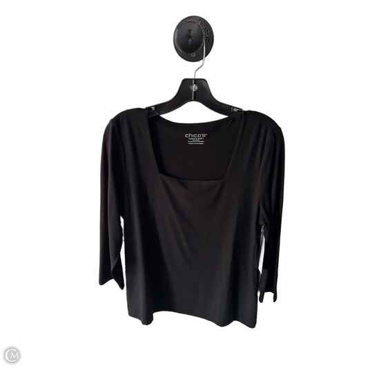 Top Long Sleeve By Chicos In Black, Size: Medium