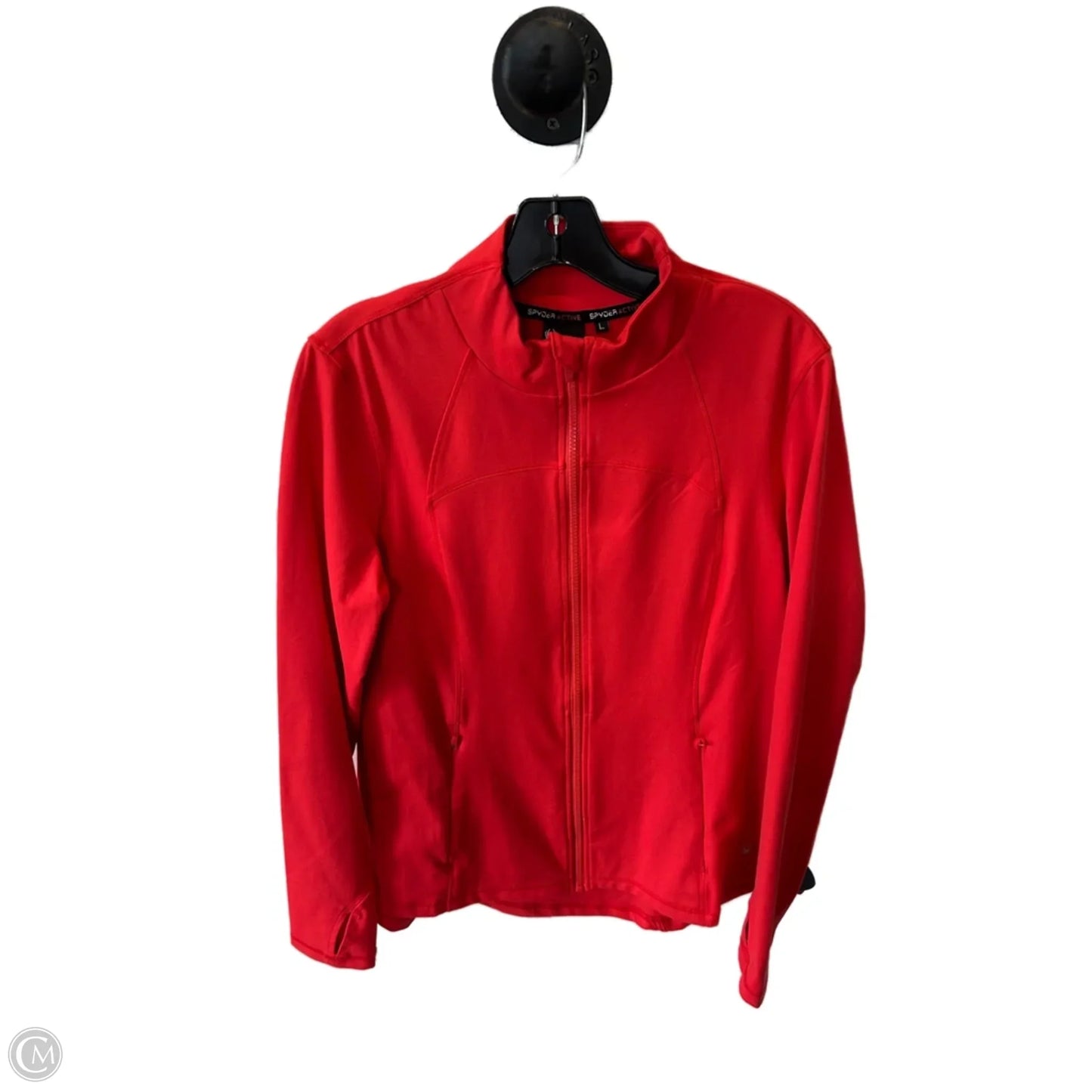 Athletic Jacket By Spyder In Orange, Size: L