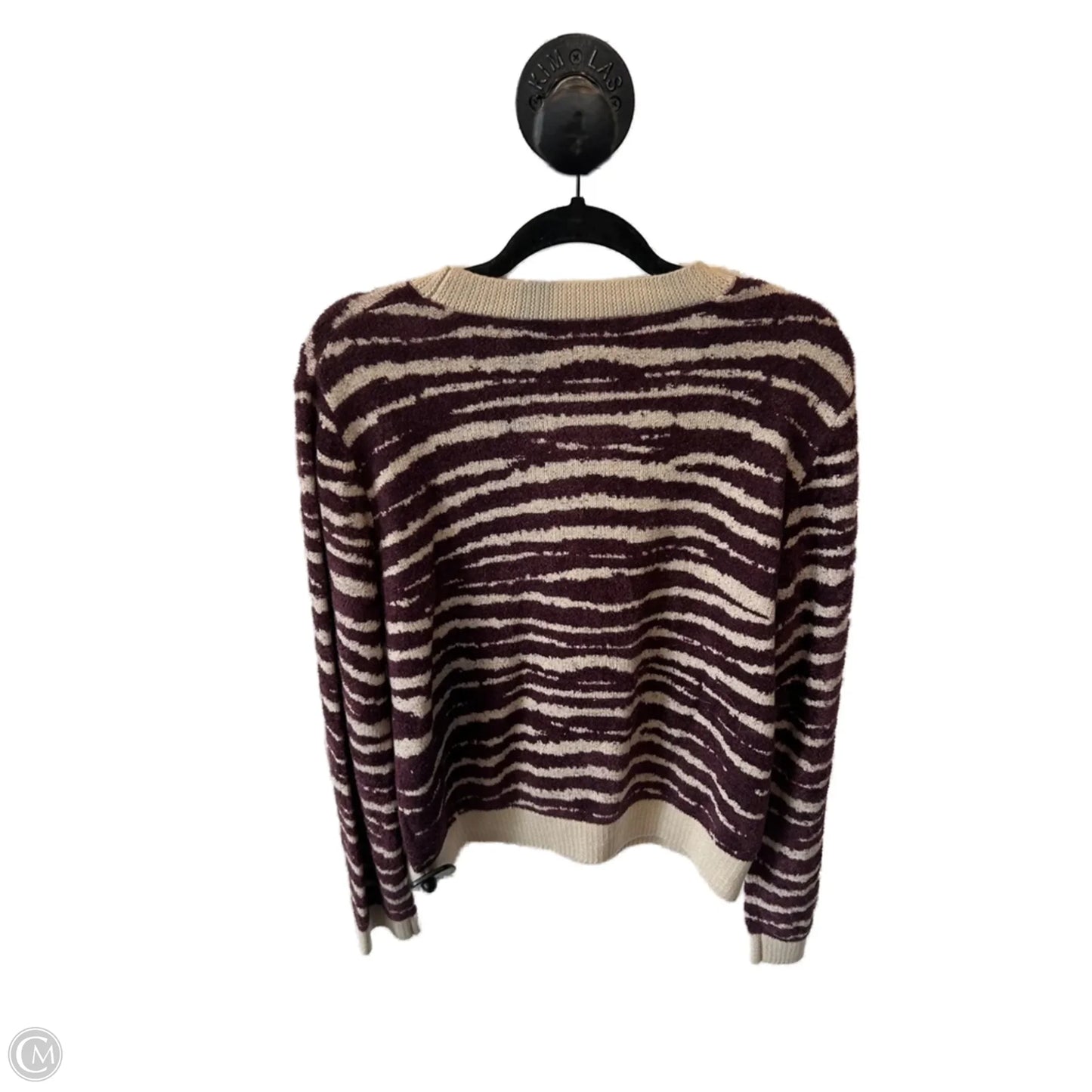 Sweater By Peyton Jensen In Purple & Tan, Size: L