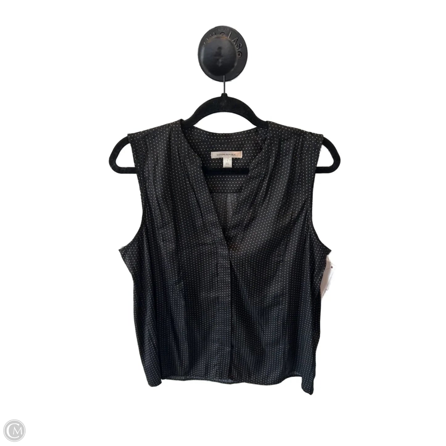 Top Sleeveless By Banana Republic In Black & Brown, Size: L