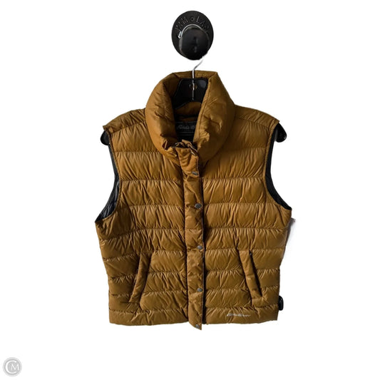 Vest Puffer & Quilted By Eddie Bauer In Brown, Size: M