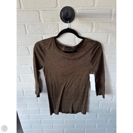 Top 3/4 Sleeve By Michael Stars In Black & Gold, Size: Osfm