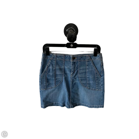 Skirt Mini & Short By Chelsea 28 In Blue Denim, Size: 0