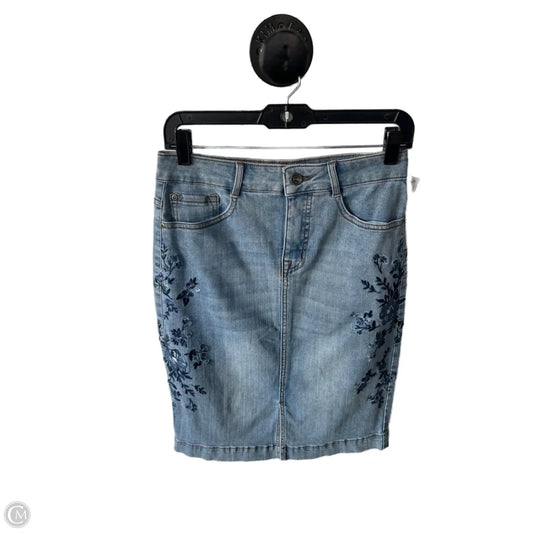 Skirt Midi By Tribal In Blue Denim, Size: 4