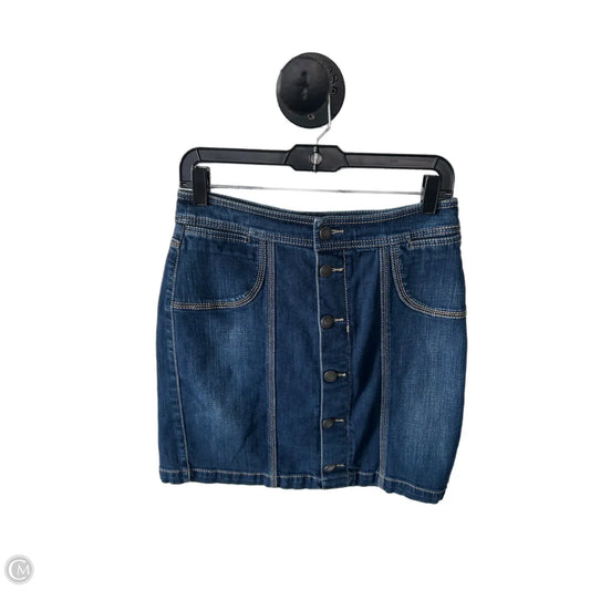 Skirt Mini & Short By Christopher And Banks In Blue Denim, Size: 4