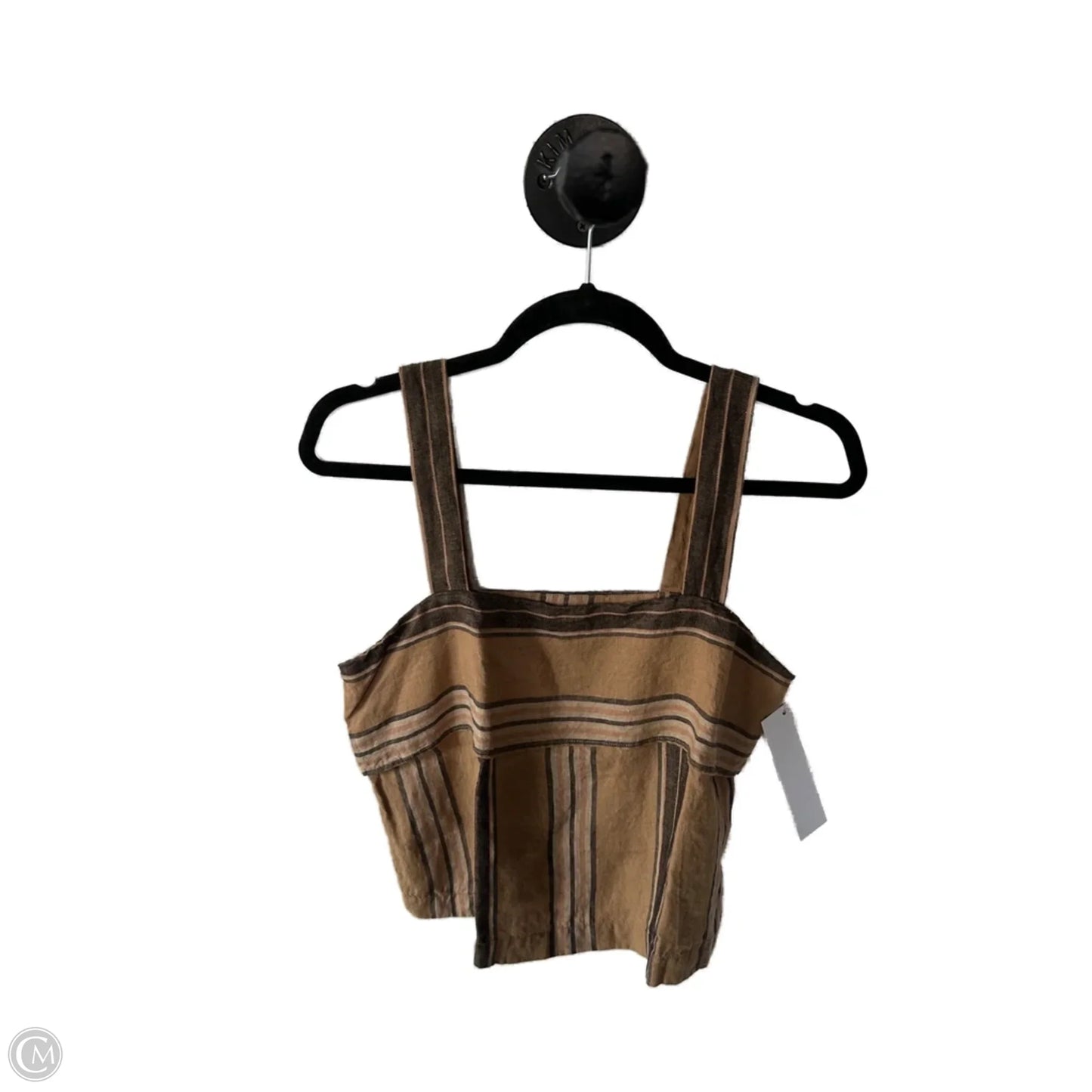 Top Sleeveless By Banana Republic In Black & Tan, Size: S