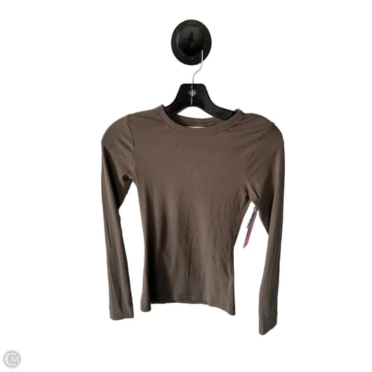Top Long Sleeve Basic By H&m In Brown, Size: Xs