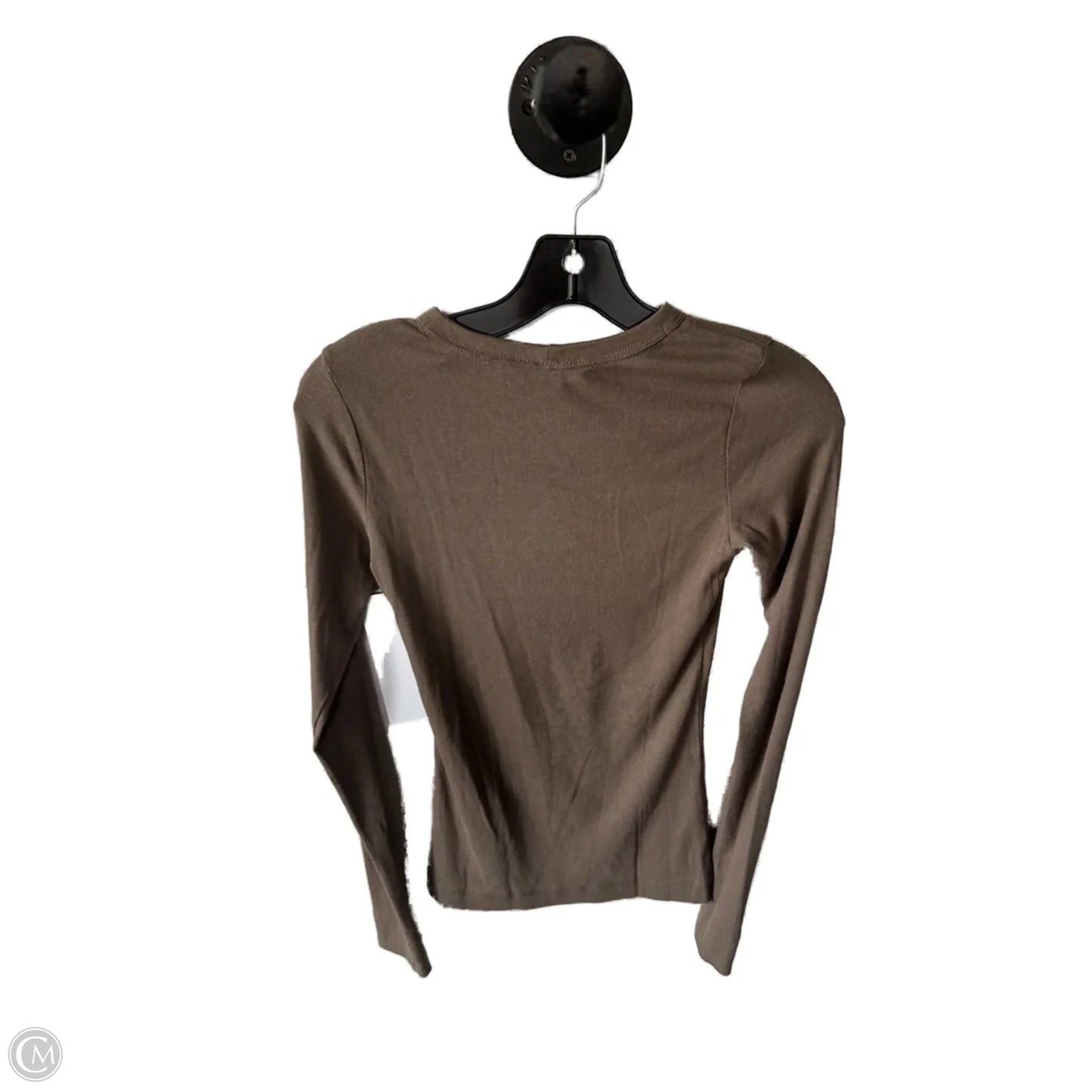 Top Long Sleeve Basic By H&m In Brown, Size: Xs