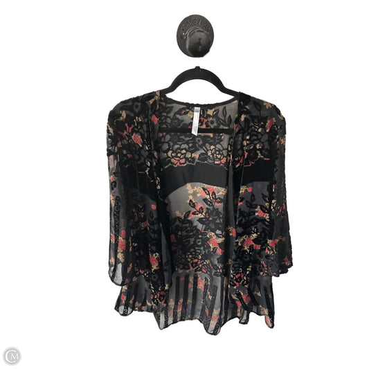 Kimono By Clothes Mentor In Black, Size: Osfm