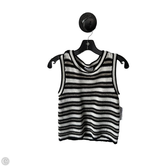 Top Sleeveless By Nine West Apparel In Black & White, Size: S