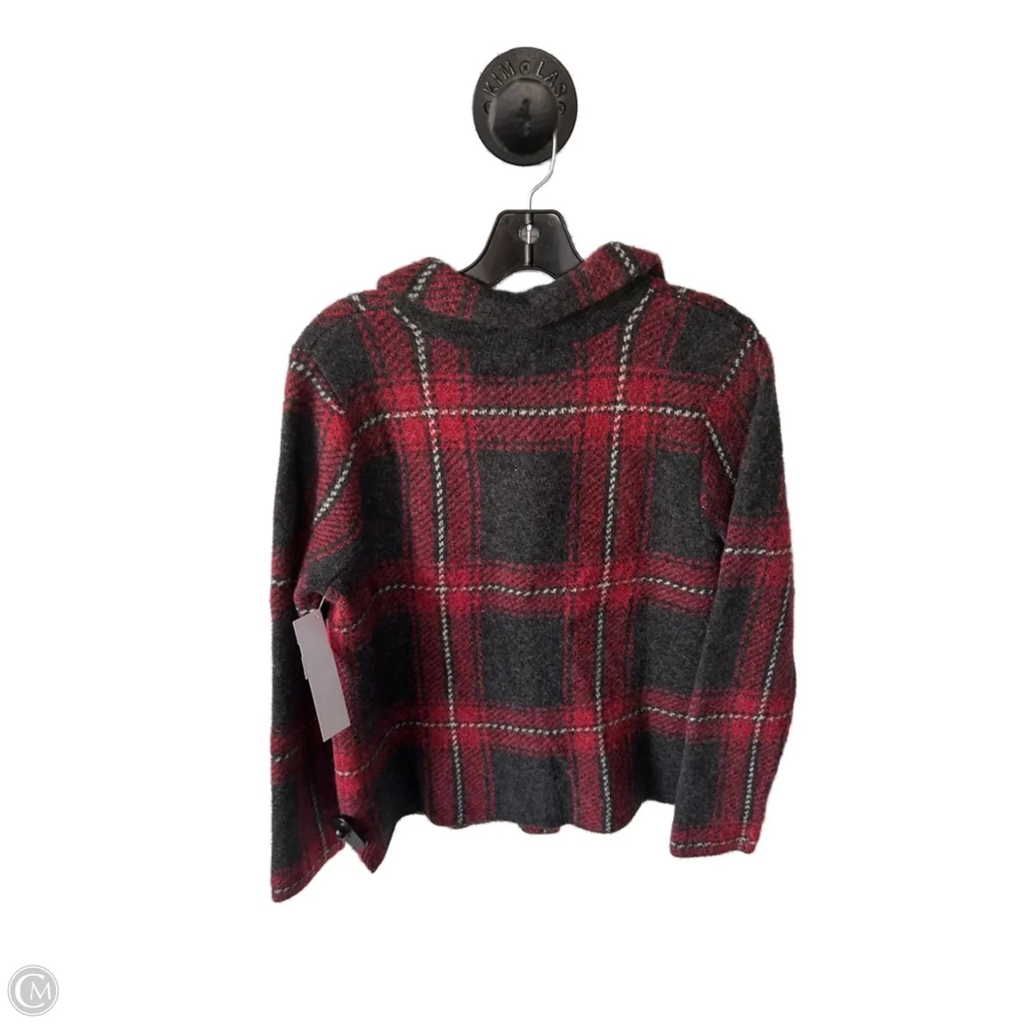 Jacket Shirt By J. Jill In Grey & Red, Size: Xs