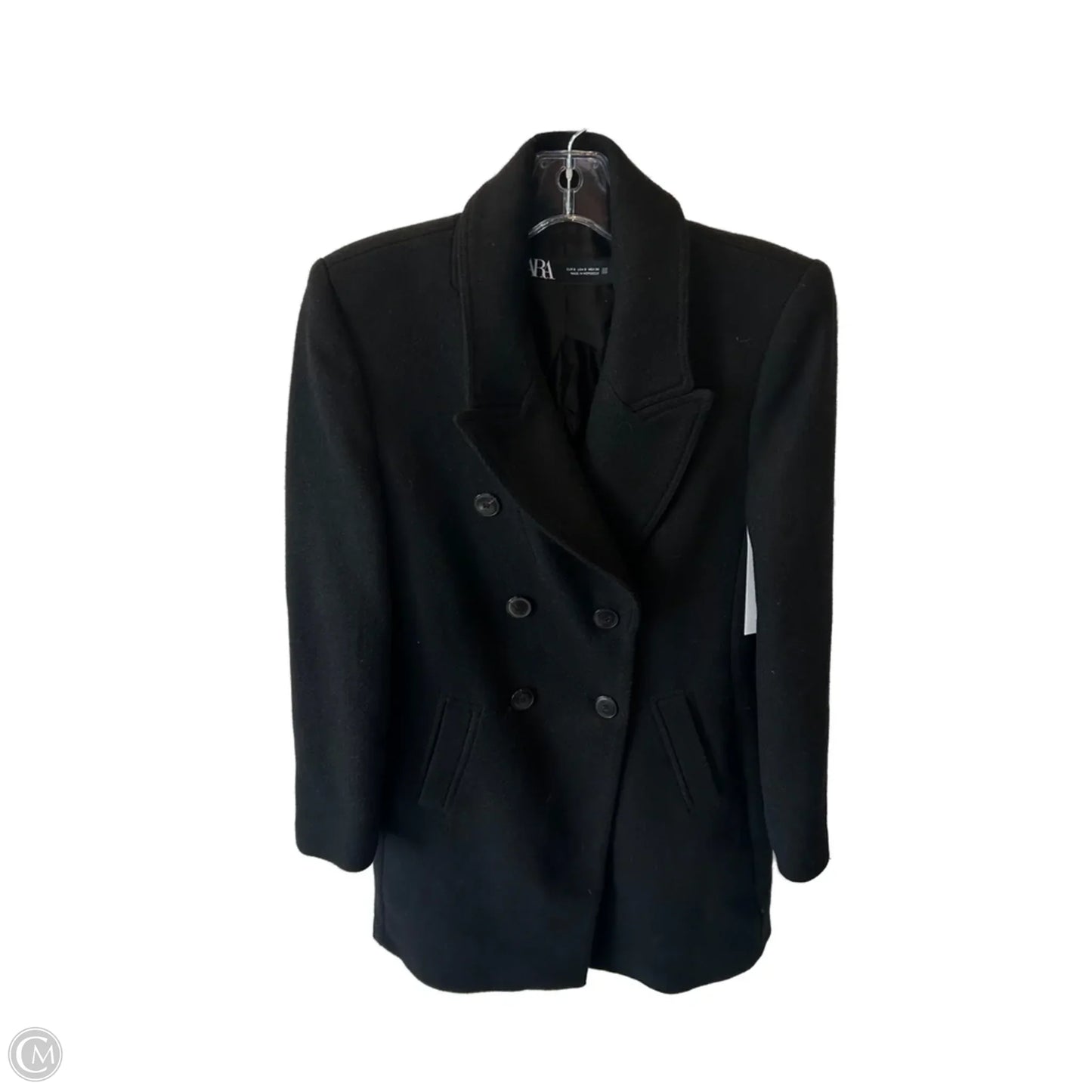 Coat Peacoat By Zara In Black, Size: S