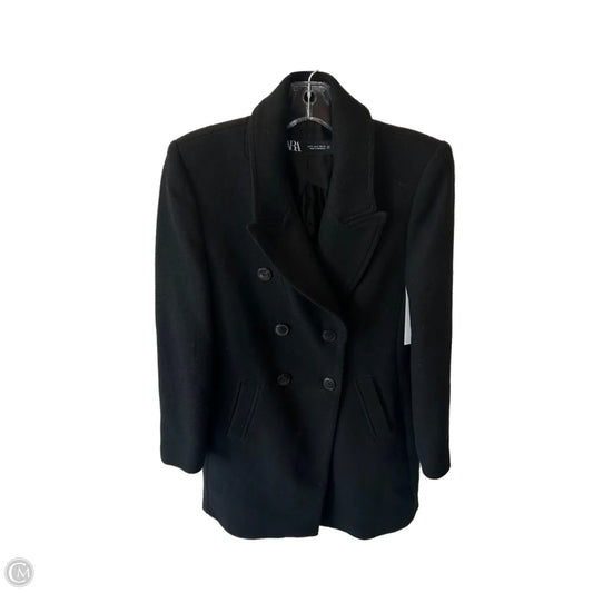 Coat Peacoat By Zara In Black, Size: S