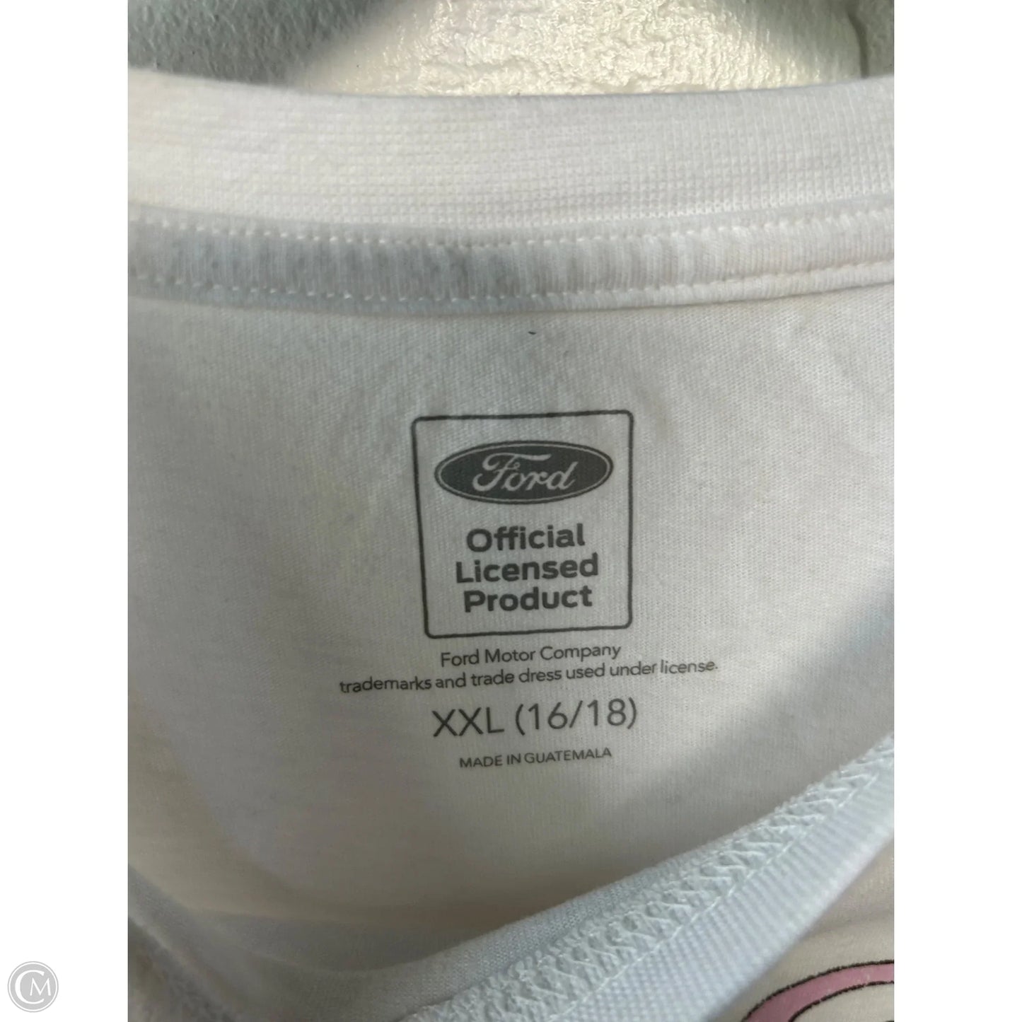 Top Short Sleeve Basic By Clothes Mentor In Cream & Pink, Size: Xxl