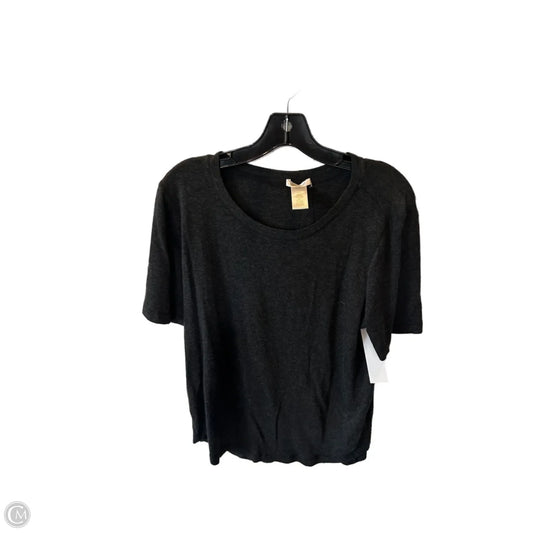 Top Short Sleeve Basic By Matty M In Grey, Size: L