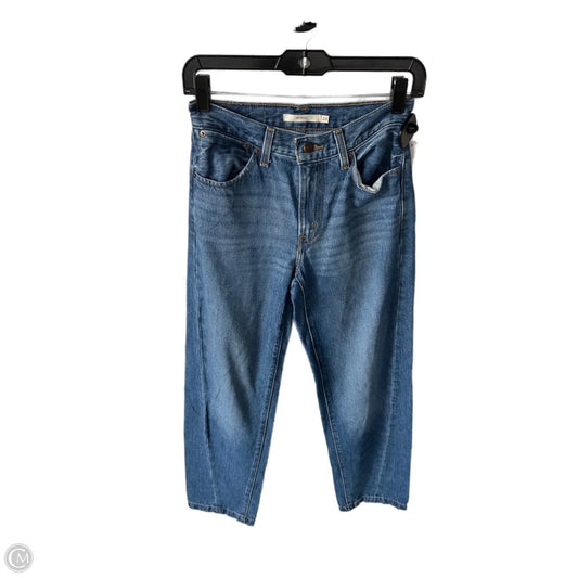 Jeans Wide Leg By Levis In Blue Denim, Size: 0
