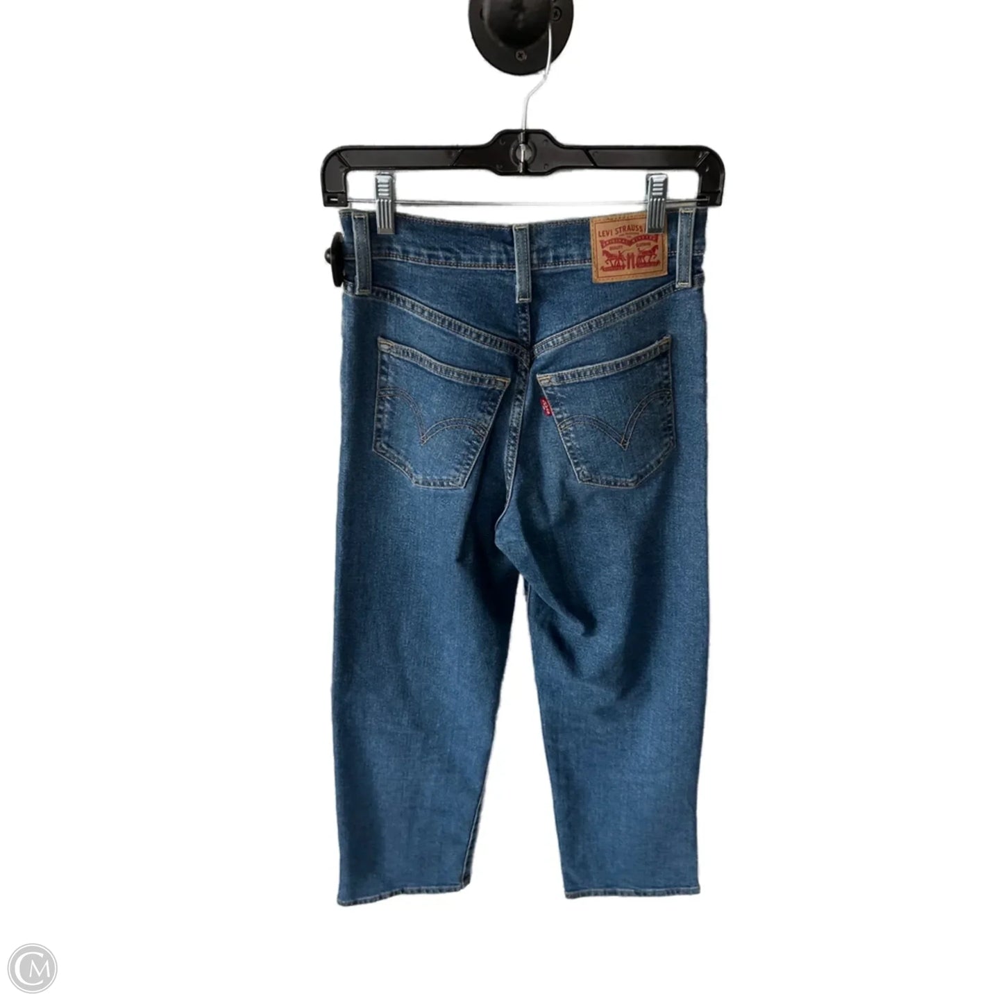 Jeans Straight By Levis In Blue Denim, Size: 0