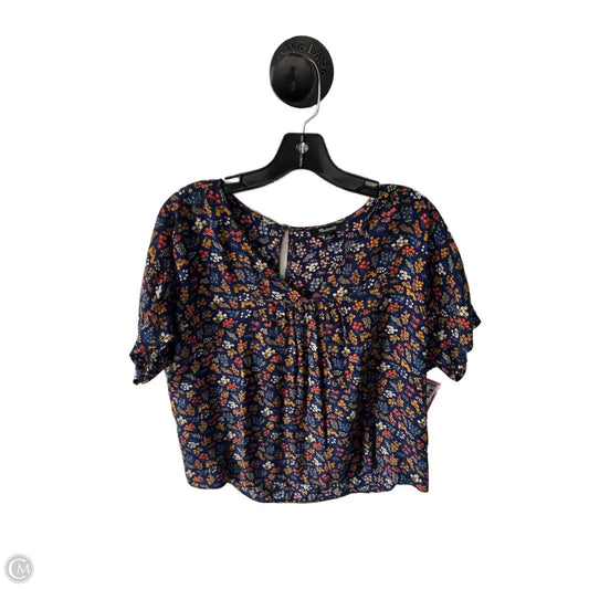 Top Short Sleeve By Madewell In Blue, Size: S